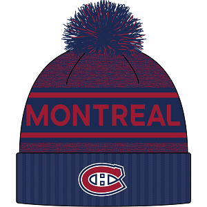 Men's Montreal Canadiens Authentic Pro Rink Heathered Cuffed Pom Knit