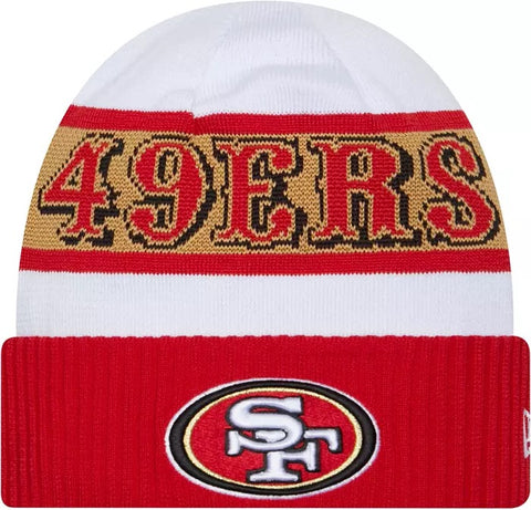 Men's San Francisco 49ers White/Red Knitted Toque