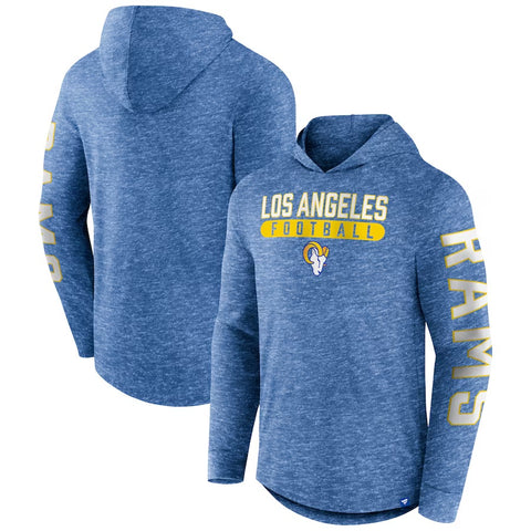 Men's Los Angeles Rams Stack Long Sleeve Hoodie T-Shirt - Heather Royal