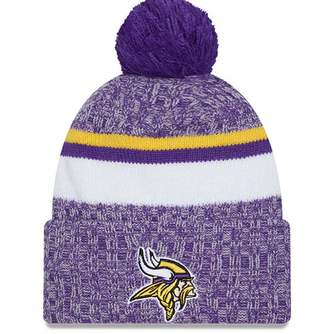 Men's New Era Minnesota Vikings 2023 NFL Sideline Cuffed Knit Toque