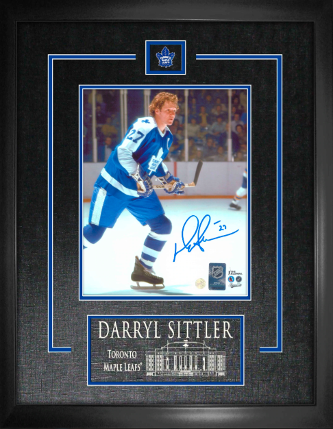 Darryl Sittler Autographed 8X10 Toronto Maple Leafs Home Jersey (Skating)