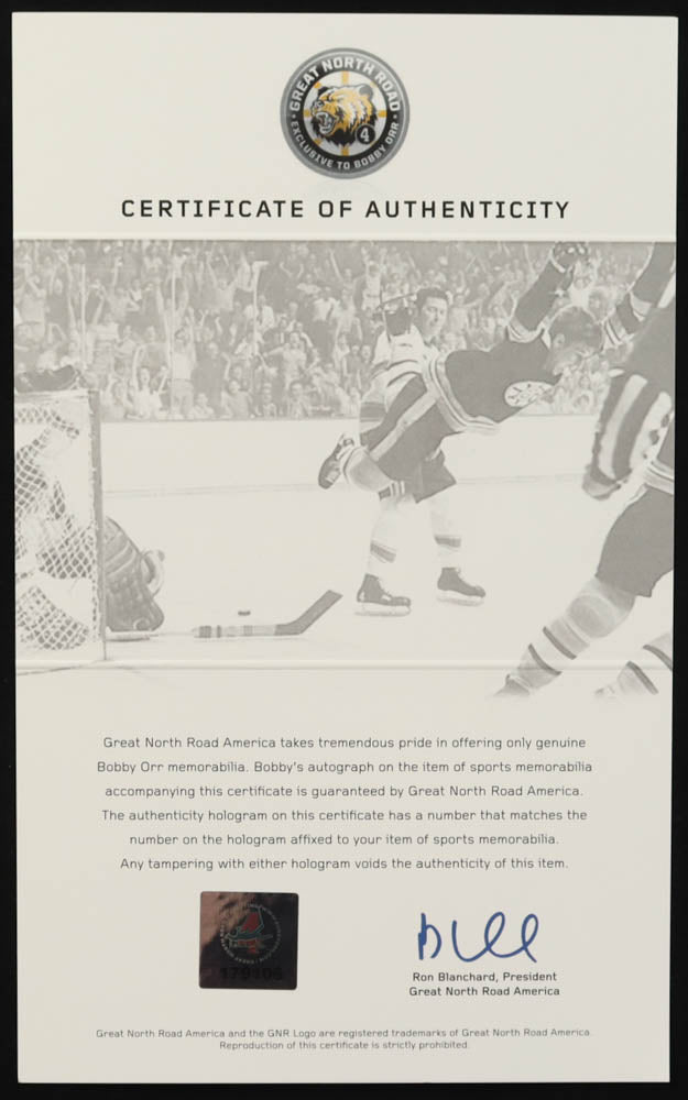 Bobby Orr - signed Boston Bruins jersey (white) GNR