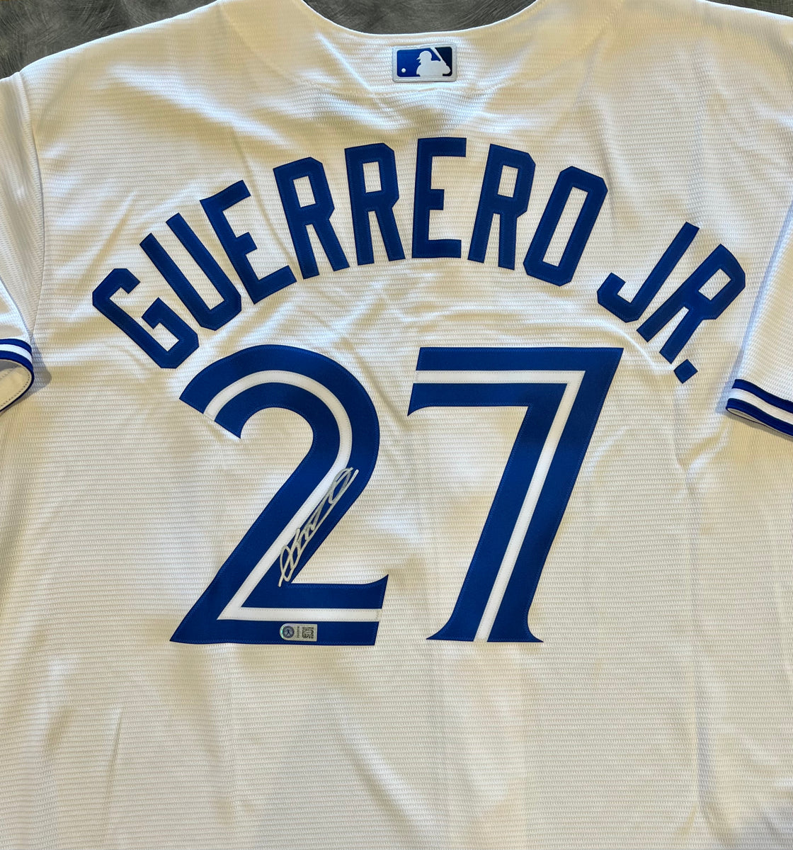 Vladimir Guerrero Jr. Blue Jays Signed Autographed Blue Custom Jersey –