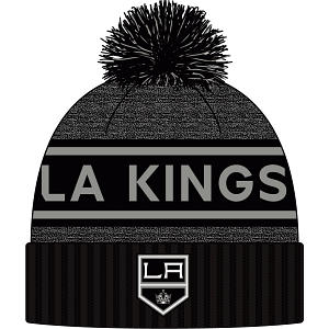Men's Los Angeles Kings Authentic Pro Rink Heathered Cuffed Pom Knit