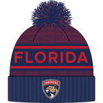 Men's Florida Panthers Authentic Pro Rink Heathered Cuffed Pom Knit