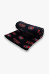 San Francisco 49ers Fleece Travel Throw Blanket with Team Logos