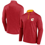 Men's Calgary Flames Fanatics Red Authentic Pro 1/4-Zip Fleece