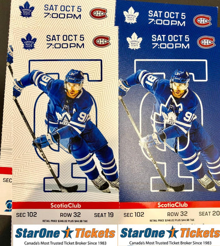 Toronto Maple Leafs April 12 vs Montreal Canadiens Tickets