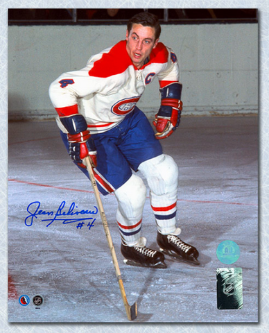 Jean Béliveau Signed Montreal Canadiens 8x10 Photo