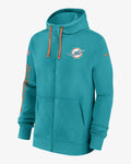 Men's Nike Miami Dolphins Sideline Team Issue Zip Hoodie