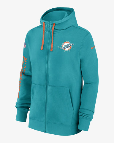 Men's Nike Miami Dolphins Sideline Team Issue Zip Hoodie