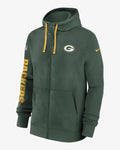Men's Nike Green Bay Packers Sideline Team Issue Zip Hoodie