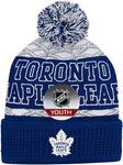 Youth Toronto Maple Leafs Puck Pattern Cuffed Knit Hat