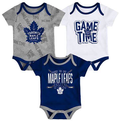 Infant NHL Toronto Maple Leafs Game Time 3 Piece Creeper Set