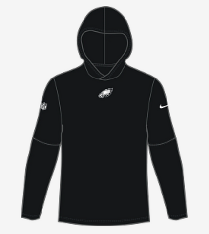 Men's Philadelphia Eagles Sideline Performance Hooded Long Sleeve