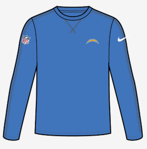 Men's Los Angeles Chargers Long Sleeve Crew Neck