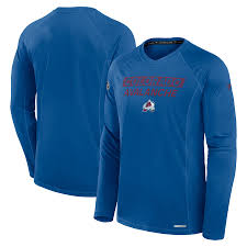 Men's Colorado Avalanche Fanatics Blue Authentic Pro Long Sleeve T-Shirt