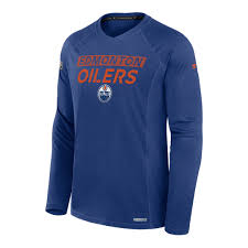 Men's Edmonton Oilers Fanatics Royal Authentic Pro Long Sleeve T-Shirt