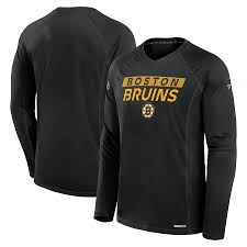 Men's Boston Bruins Fanatics Black Authentic Pro Long Sleeve T-Shirt