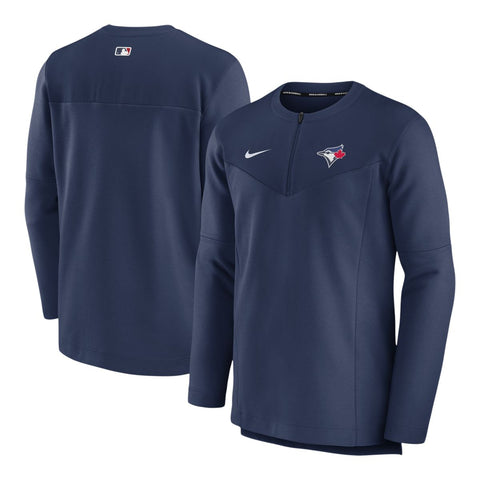 Men's Toronto Blue Jays Nike Navy Authentic Collection Game Time Performance Quarter-Zip Top