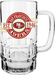 San Francisco 49ers Banner Beer Stein Mug with Handle, 11-ounce