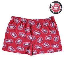 Men's Montreal Canadiens Red Puck Packaged Boxers