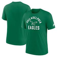 Men's Nike Kelly Green Philadelphia Eagles Favorable Timeline Tri-Blend T-Shirt