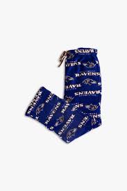 Mens Baltimore Ravens Coral Fleece Pajama Lounge Pants With Team Names & Logos