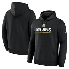 Men's Boston Bruins Fanatics Black Authentic Pro Primary Hoodie