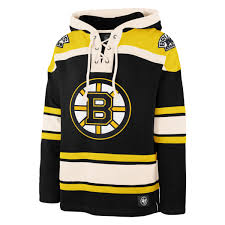 Men's Boston Bruins '47 Black Lacer Pullover Hoodie