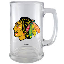 Chicago Blackhawks - 15oz. Glass Beer Stein