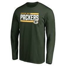 Men's Green Bay Packers Green Iconic Collection On Side Stripe Long Sleeve T-Shirt