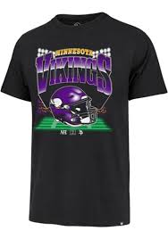 Men's  MINNESOTA VIKINGS BLACK BLINDSIDE FRANKLIN SHORT SLEEVE FASHION T SHIRT