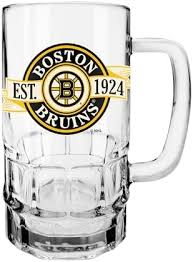 Boston Bruins Banner Beer Stein Mug with Handle, 18-Ounce