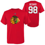 Youth Chicago Blackhawks Connor Bedard Red Name & Number T-Shirt