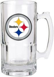 Pittsburgh Steelers Glass Stein 15 oz