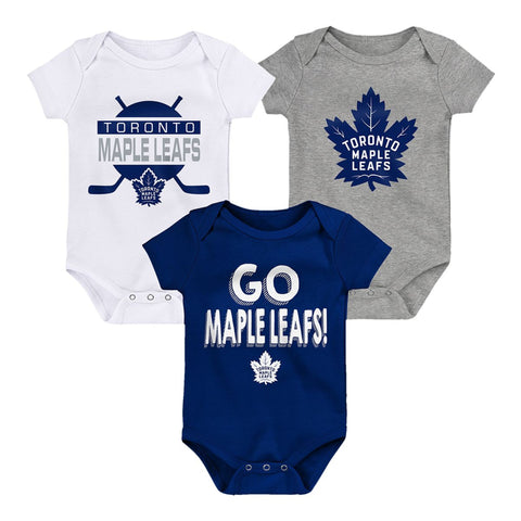 Infant Toronto Maple Leafs Outerstuff Born To Win Creeper Set
