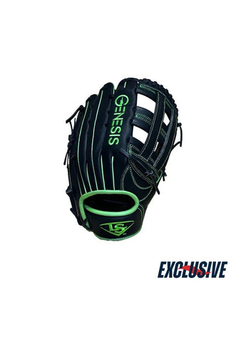 Louisville Slugger 2025 Genesis Slow-Pitch Glove Black-Neon-Green