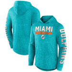 Men's Miami Dolphins Stack Long Sleeve Hoodie T-Shirt