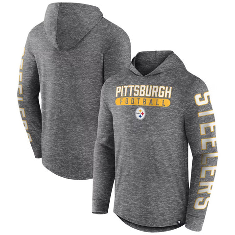Men's Pittsburgh Steelers  Stack Long Sleeve Hoodie T-Shirt