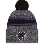 Men's New Era Baltimore Ravens 2023 NFL Sideline Cuffed Knit Toque