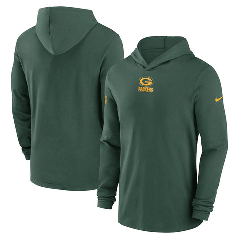 Men's Green Bay Packers Sideline Performance Hooded Long Sleeve