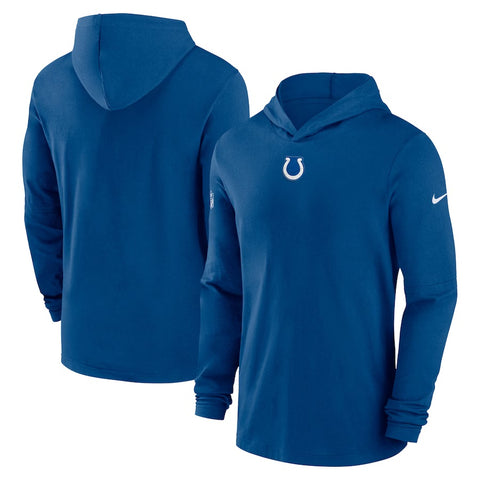 Men's Indianapolis Colts Sideline Performance Hooded Long Sleeve