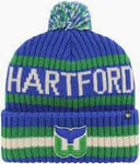 Men's Hartford Whalers '47 Blue Bering Cuffed Knit Hat with Pom