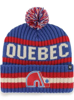 Men's Quebec Nordiques  New Era Men's Royal Retro Knit Pom Hat