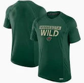 Men's Minnesota Wild Fanatics Green Authentic Pro Rink Tech T-Shirt