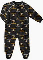 Infant Pittsburgh Penguins Logo Print Raglan Romper -