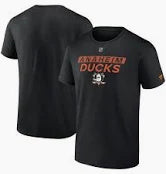 Men's Anaheim Ducks  Black Authentic Pro Core Primary T-Shirt