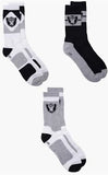 NFL Men's 3-Pack Sport Crew Fan Socks Ribbed, Arch Support, Cushioned Sole  Football Team Variations
