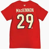 Men's Nathan MacKinnon Red Hockey Canada 2025 4 Nations Face-Off Player T-Shirt